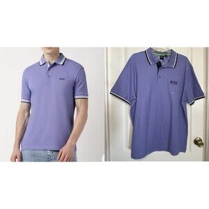 Hugo Boss Men's XXL Regular Fit Paddy Pro Polo Shirt Moisture Manager Purple
